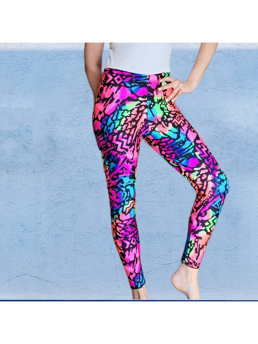 Vintage 90's Roffe Women's Ski Pants Neon Pink Bright Funky Leggings XS